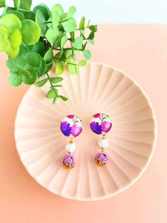 Neat purple color Earrings