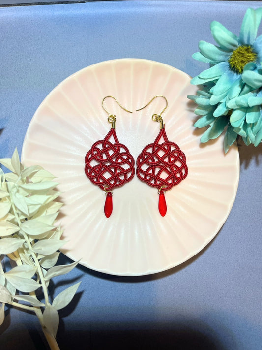 Gorgeous Shiny Red Earrings