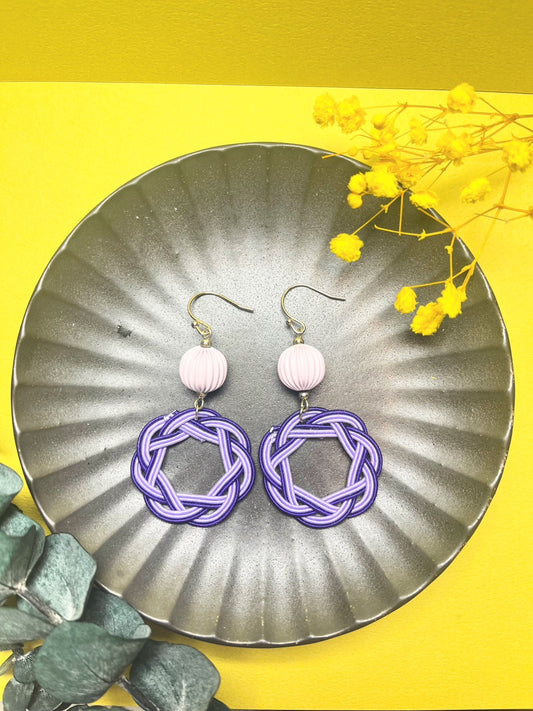 Purple Ring Classic Earrings
