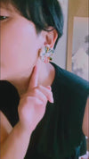 白雪(shirayuki) White kimono flower earrings