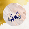 A dark blue color Earrings