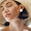 Slightly pink cherry blossom earring