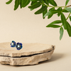 Purple florets simple Japanese pattern earring