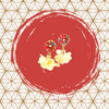 Fluffy petals with red flower Earrings