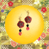 Sacred red×grey Earrings