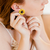 Positive Yellow Sunflower Earring