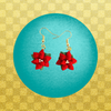 Red Poinsettia Earrings
