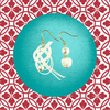 White plum blooms Earrings