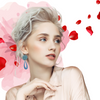 Elegant Blue Flower Earrings
