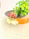 Fluffy petals with red flower Earrings