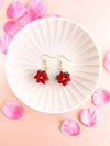 Red Poinsettia Earrings