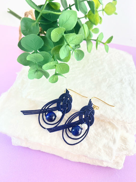Sea blue ｍysterious Earrings