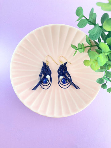 Sea blue ｍysterious Earrings