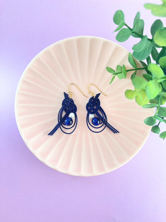 Sea blue ｍysterious Earrings
