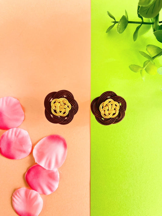 Brown hojicha Earrings