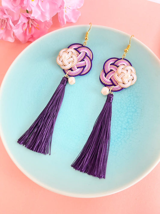 Mauve enjoying spring  Earrings