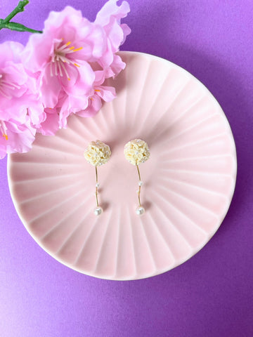 White Gypsophila Earrings