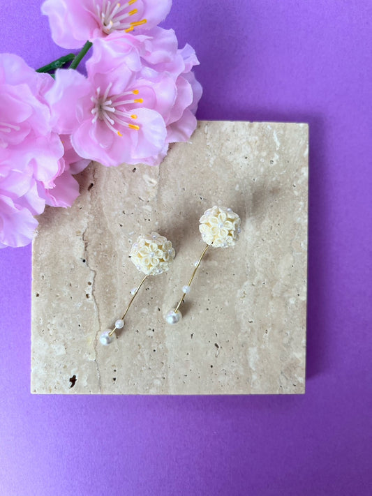 White Gypsophila Earrings