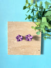 Purple Bellflower Earrings