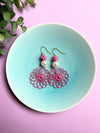 Vivid Pink Flower Earring