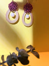 Deep Red Pearl Earrings
