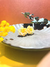 Yellow× Yellow-Green Fancy Flower Earrings