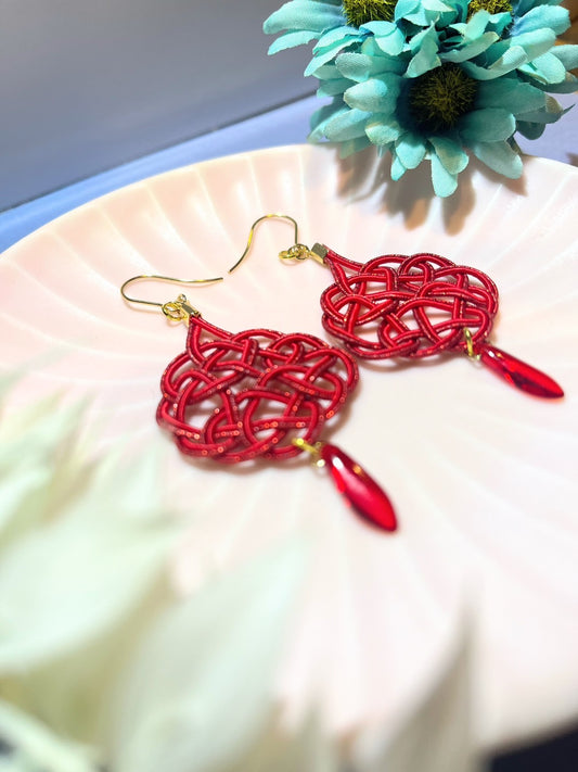 Gorgeous Shiny Red Earrings