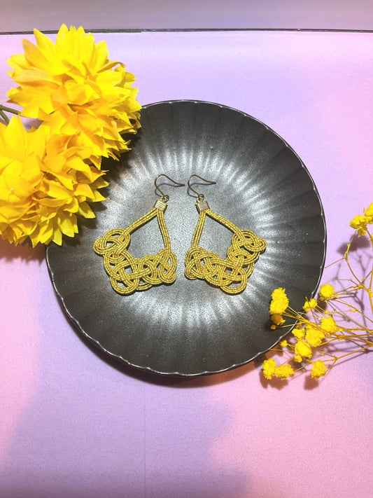 Square Gold Earrings