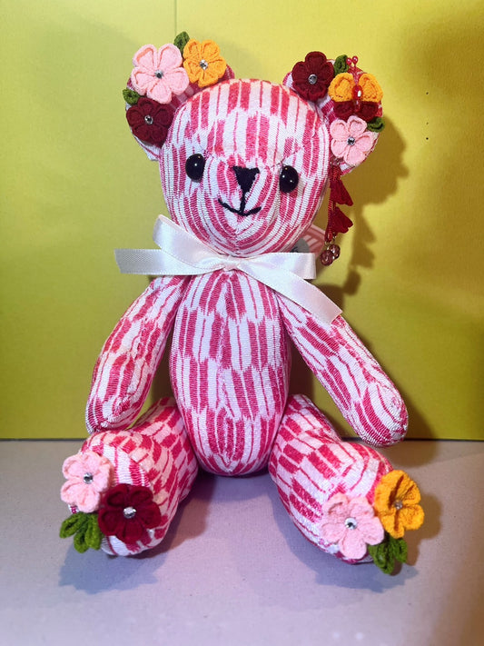 Pink Flower Teddy Bear