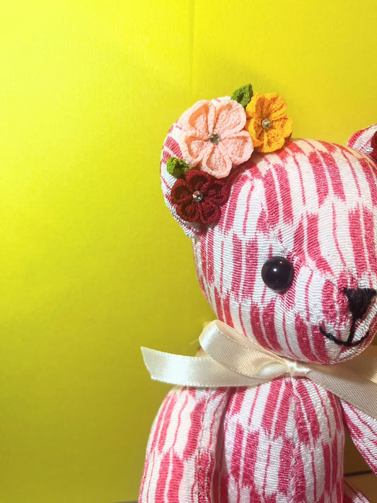 Pink Flower Teddy Bear