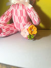 Pink Flower Teddy Bear