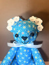 Blue Flower Teddy Bear