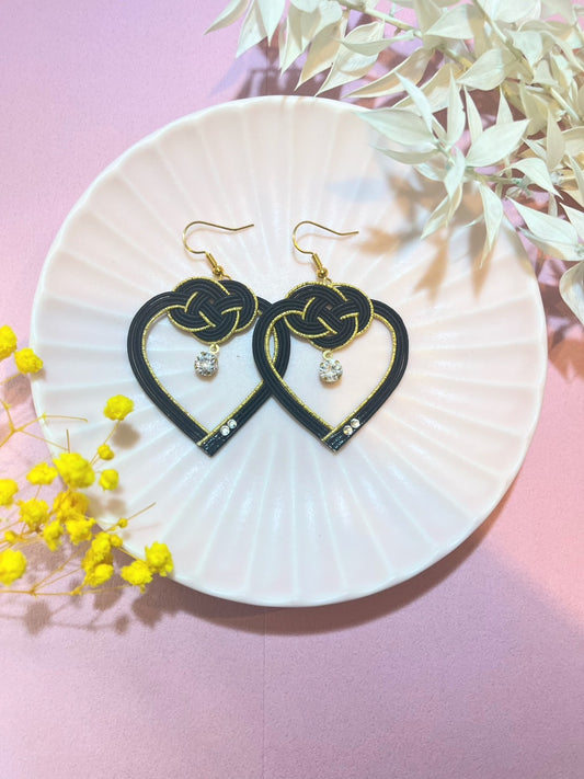 Black Heart Earrings