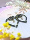 Black Heart Earrings