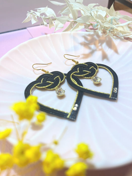 Black Heart Earrings