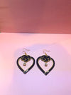 Black Heart Earrings