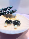 Black Flower Original Earrings