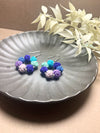 Blue × Purple Ring Earrings