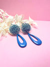 Elegant Blue Flower Earrings