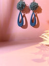 Elegant Blue Flower Earrings