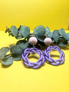 Purple Ring Classic Earrings