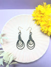Black×Gold Twist Earrings