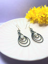 Black×Gold Twist Earrings