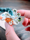 白雪(shirayuki) White kimono flower earrings