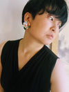 白雪(shirayuki) White kimono flower earrings