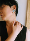 白雪(shirayuki) White kimono flower earrings