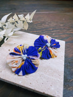 高貴(koki) Purple kimono flower earrings