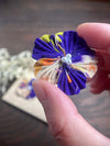 高貴(koki) Purple kimono flower earrings