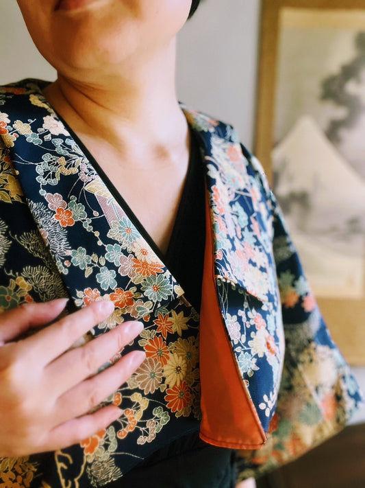 【Series 'Sleeve'】  Kimono sleeve short jacket with collar