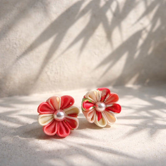 Yellow × Orange Flower Earrings